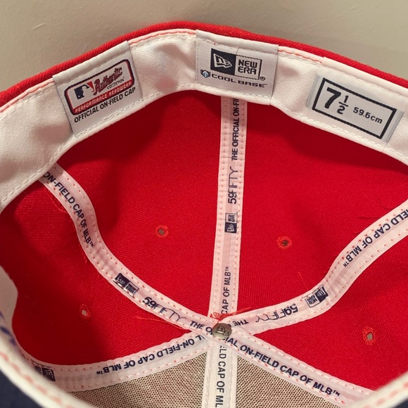 New Era New York Yankees Red Stars & Stripes 59Fifty Fitted Cap 7 1/2 Rd/Wh/Bl - Picture 5 of 6